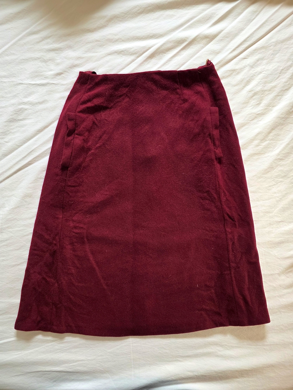 Vintage Burgundy A-Line Skirt
